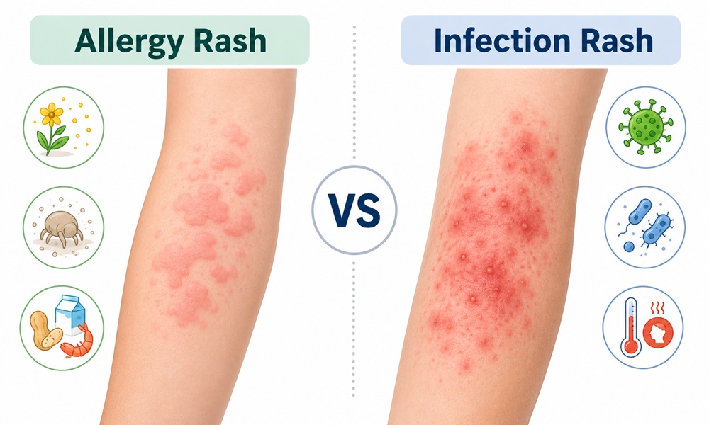 Allergy vs Infection Rash: How to Tell the Difference allergy vs infection rash